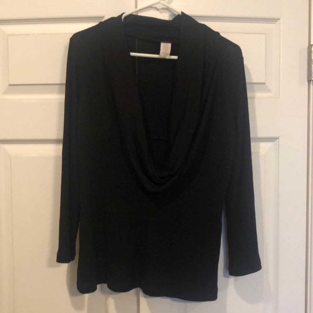 Black Scoop-neck sweater, 1XL